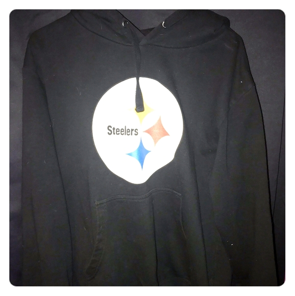 Black Steelers hoodie mens size lg - Picture 1 of 1